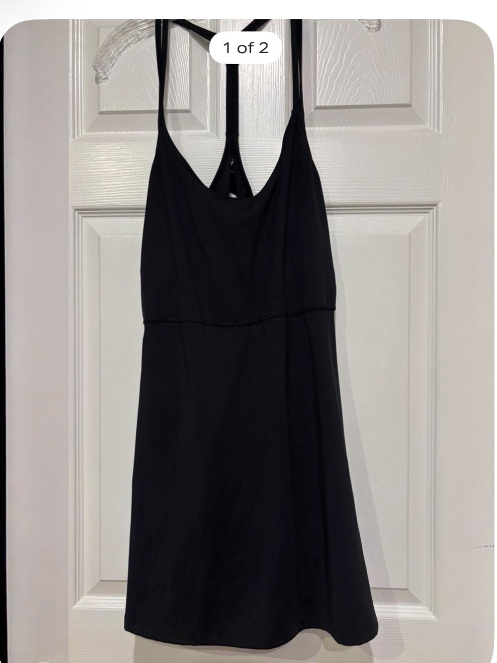 Madewell Black Spaghetti-Strap workout Mini Dress